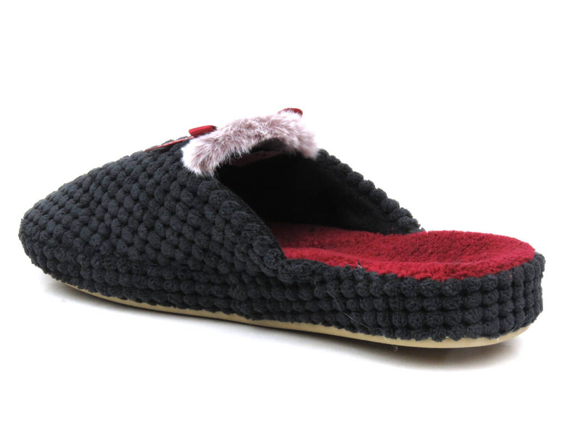 Teplé dámské pantofle - americké SL 13/23, černé