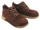 Pohodlné dámské kožené barefoot kotníkové boty Potocki 26-35309, hnědé