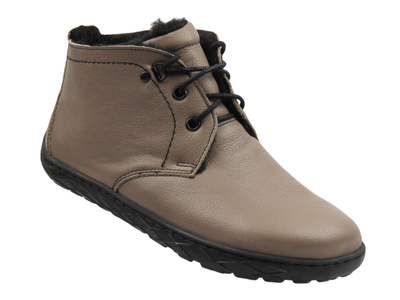 Dámské barefoot kotníkové boty minimalistické khaki Helios Komfort 501P