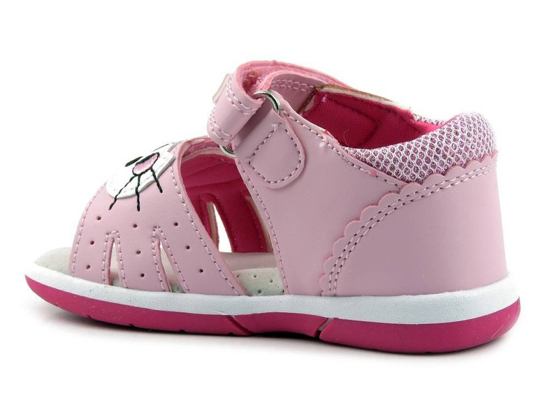 Dětské sandály s koťátkem - American Club DR 22/21(22) 29/22, růžové