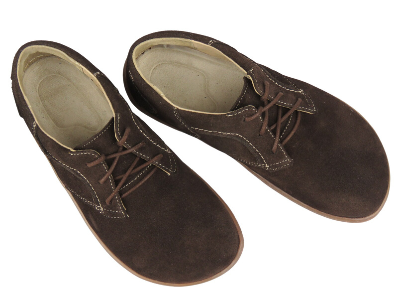 Dámské kožené minimalistické barefoot boty Helios Komfort 715-2B, hnědé