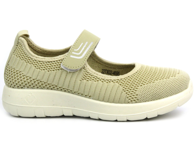 Dámská polobotka na suchý zip - NEWS 22TX02-4695, béžová