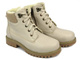 Kožené boty, dámské sněhule s vlnou - HELIOS Komfort 555, světle béžová
