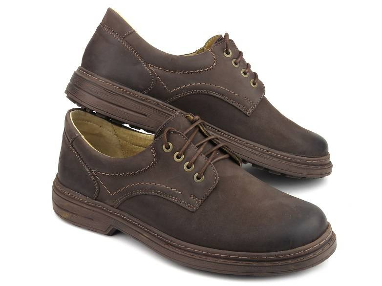 Pánská obuv z přírodní kůže - HELIOS Komfort 815, hnědá