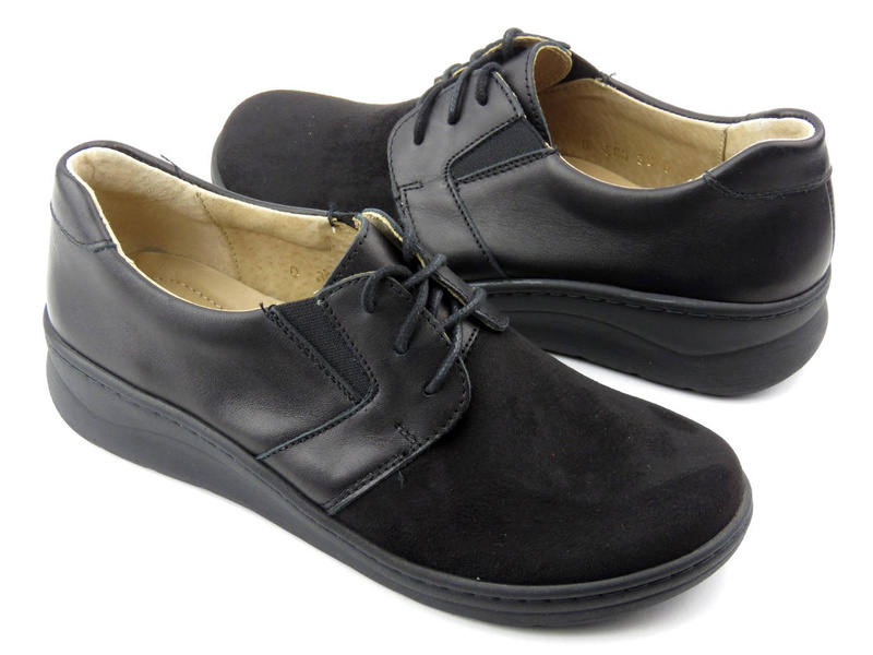 Preventivní a zdravotně nezávadná strečová dámská obuv - HELIOS KOMFORT 383S, černá 2