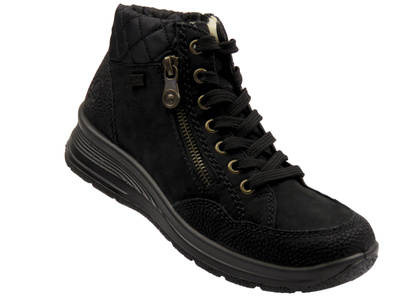 Zateplené dámské kotníkové boty - RIEKER L7701-00, černé