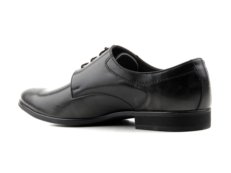 Kožená pánská společenská obuv MOSKAŁA A116, černá