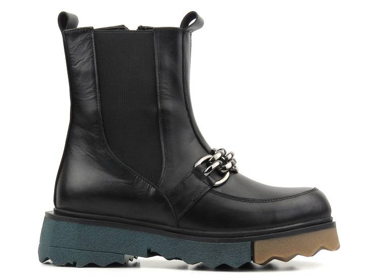 Dámské kotníkové boty zdobené řetízkem - VENEZIA 0071048, černé