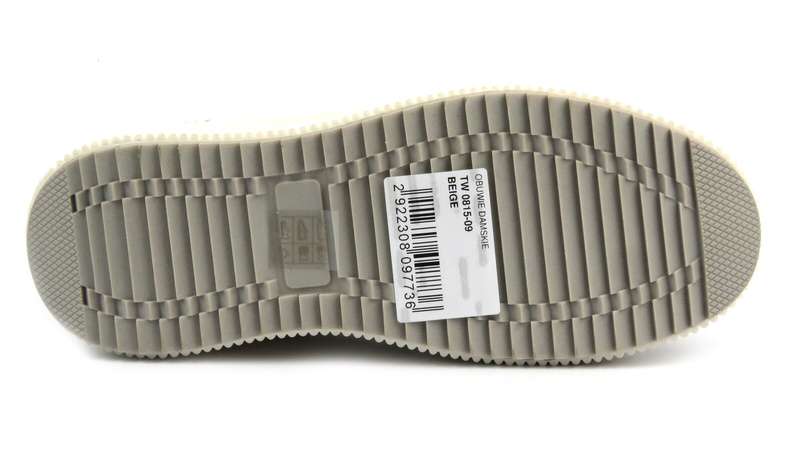 Dámská sportovní obuv na platformě - BRIVIDO SHOES TW0815-09, béžová