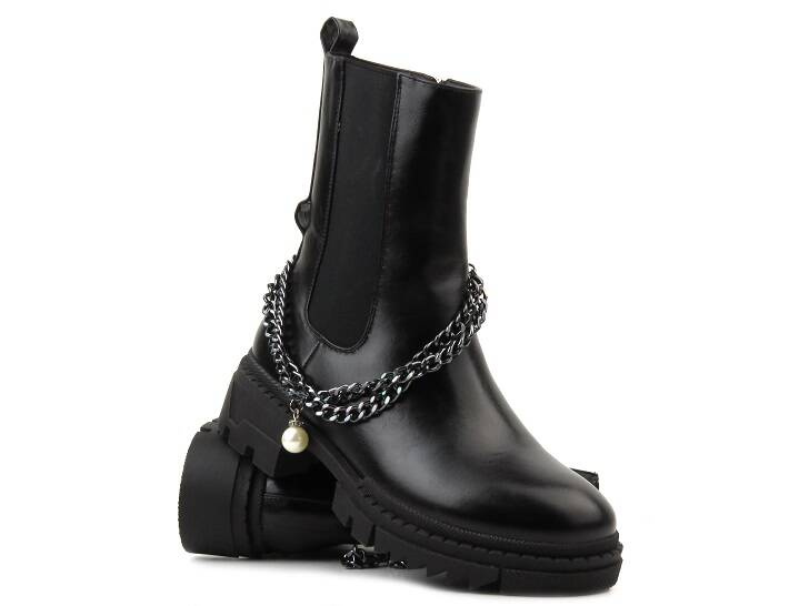 Zateplené dámské kotníkové boty - Potocki 22-18072, černé