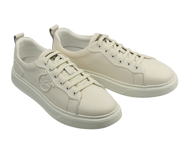 Pánské bílé šněrovací tenisky John Doubare 23Q9001