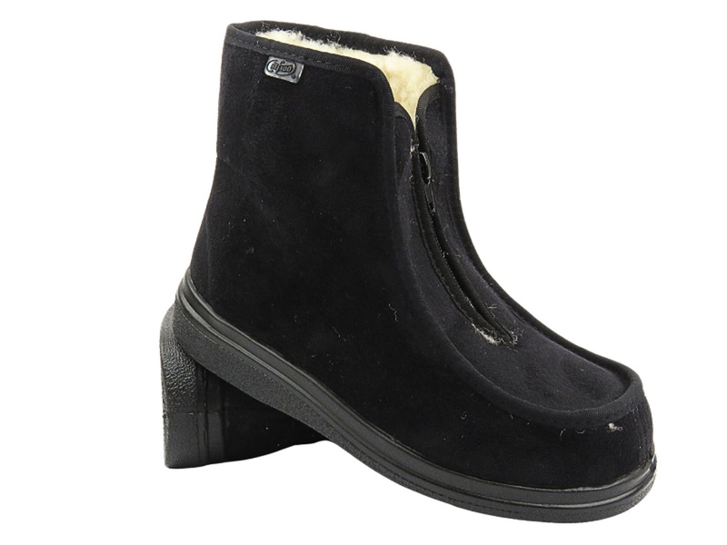 Vysoké, teplé zimní pantofle - BEFADO Dr Orto 996D013, černé