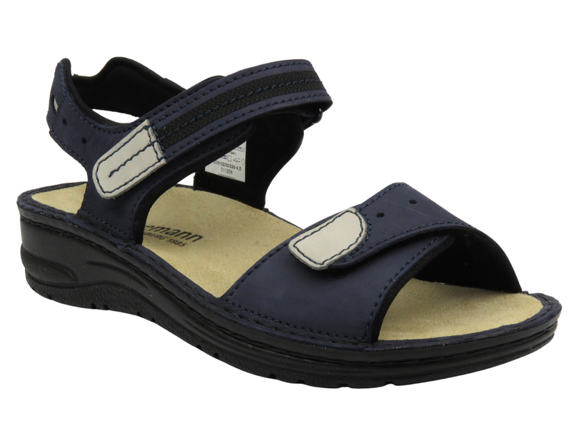 Dámské sandály s volánky - Berkemann Leni 03102-320, tmavě modrá