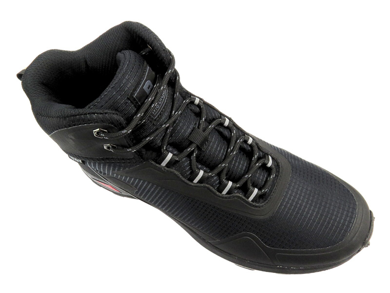 Vysoké pánské trekingové kalhoty OUTDOOR DK Aqua Soft Shell 1029, černé