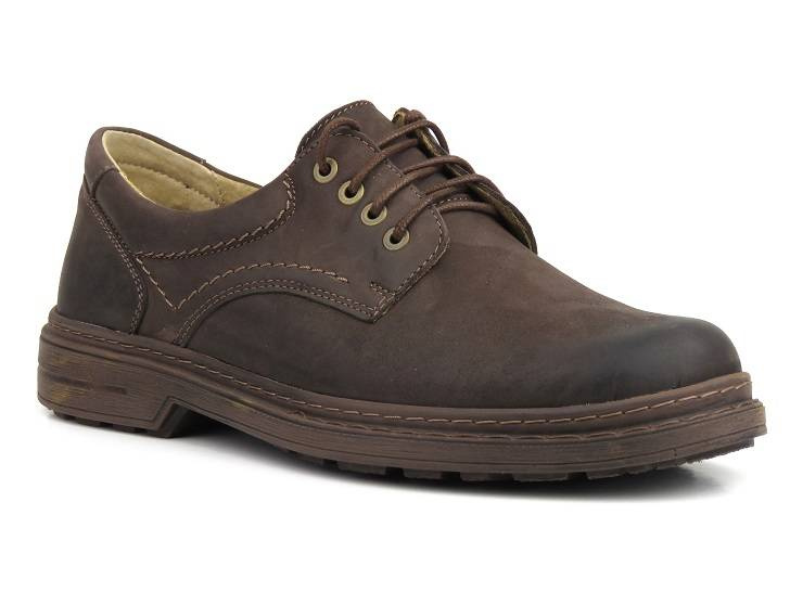 Pánská obuv z přírodní kůže - HELIOS Komfort 815, hnědá