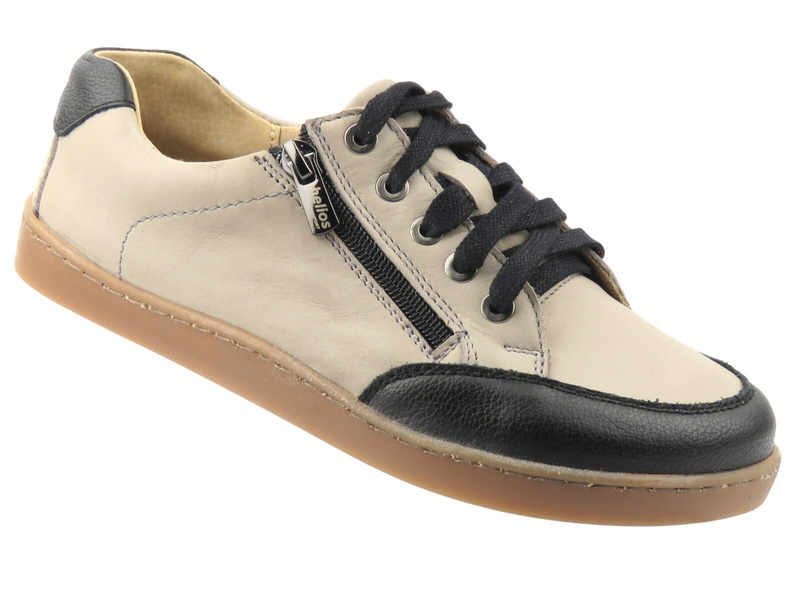 Barefoot minimalistické dámské kožené polobotky Helios Komfort 470, černé
