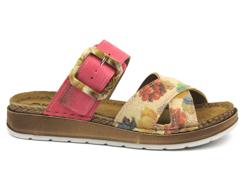 Dámské zdravotní žabky s korkovou stélkou - Inblu VR7B, bílá