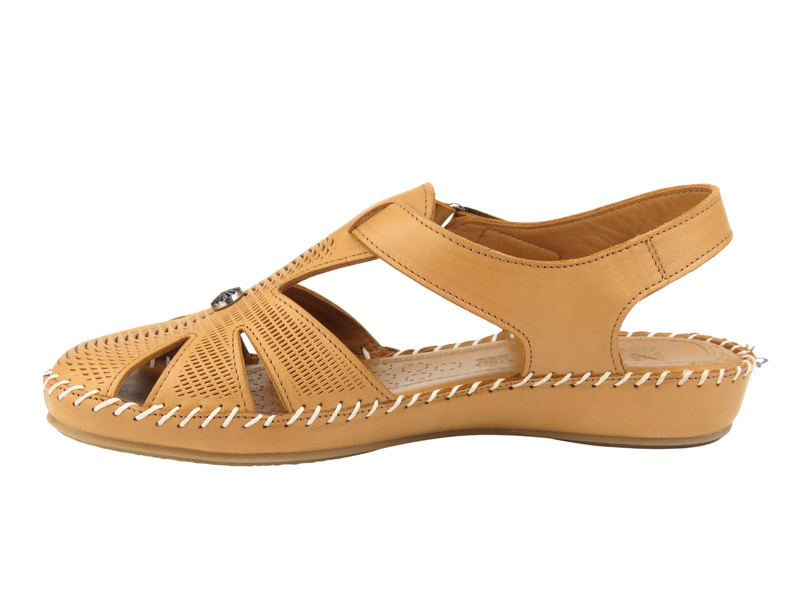 Dámské hnědé kožené sandály Nika Comfort 0613-051
