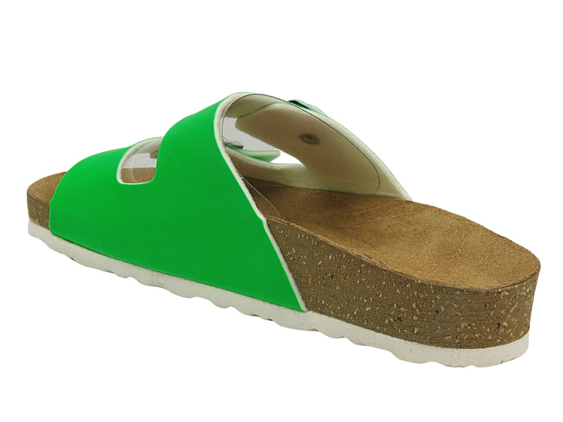 Dámské žabky s přezkami - INBLU FLUBIRIC, zelené