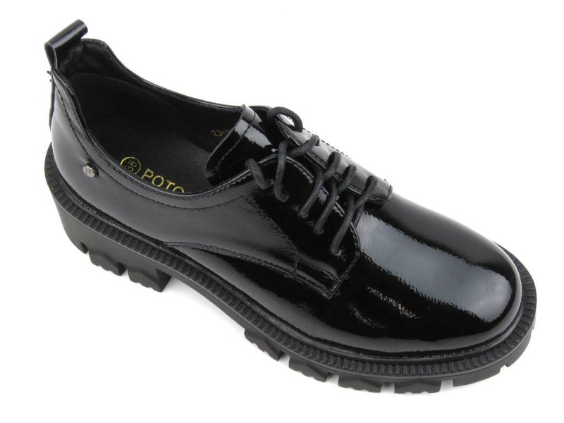 Dámské šněrovací boty - Potocki 23-21068, černé