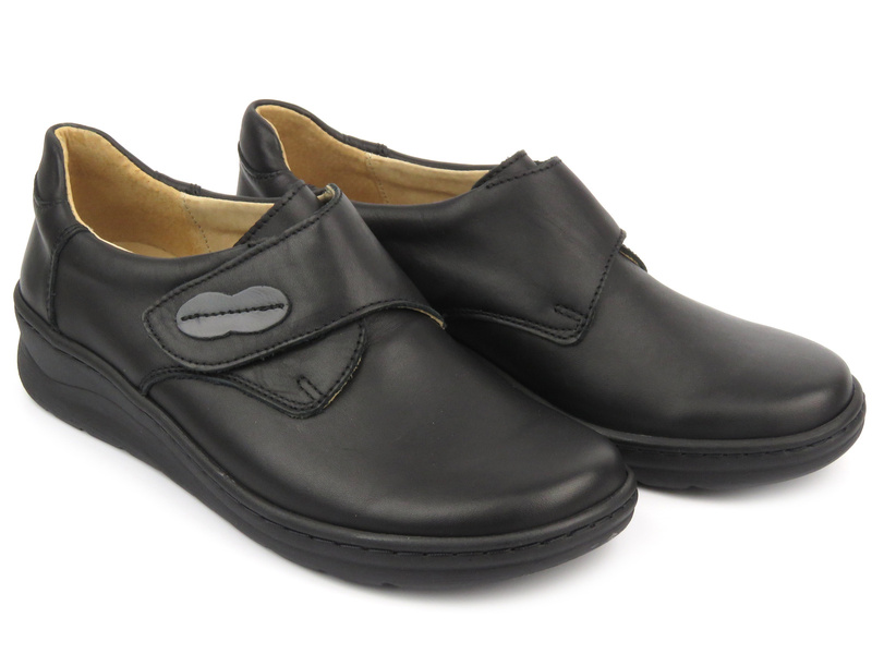 Dámské polobotky na suchý zip - Helios 418, černé