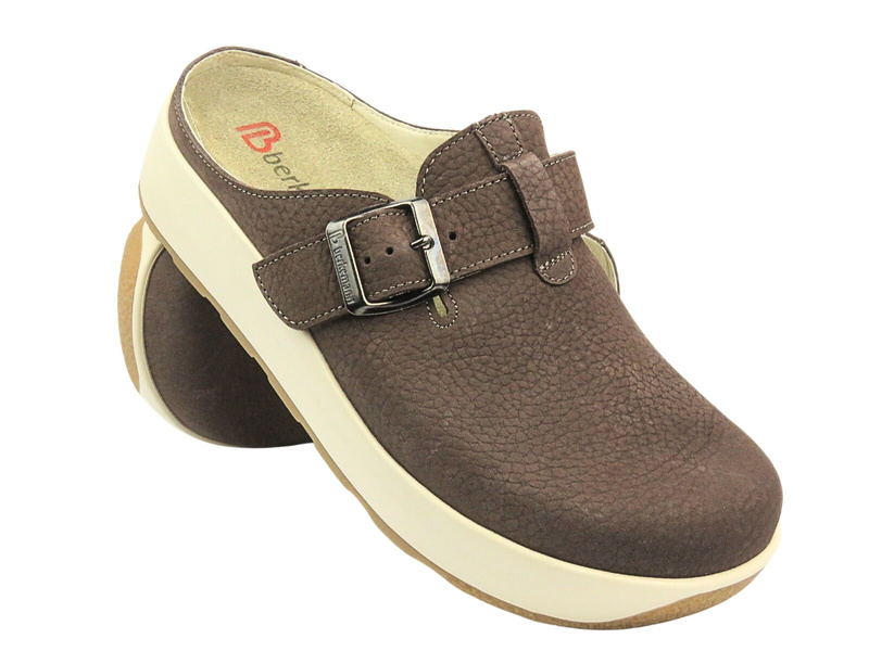 Pohodlné dámské žabky, dřeváky - BERKEMANN 03902-420, tmavě hnědá