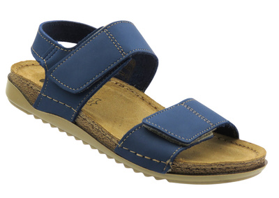 Dámské kožené sandály modré INBLU AA-1KU