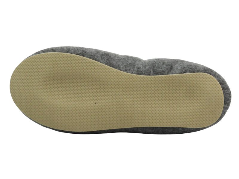 Dámské zimní pantofle s vlnou - Pawlikowski 082, šedo-červené, nazouvací