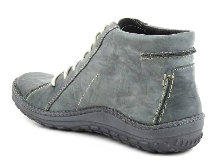 Kožené kotníkové boty, dámské boty - HELIOS Komfort 718, šedá II