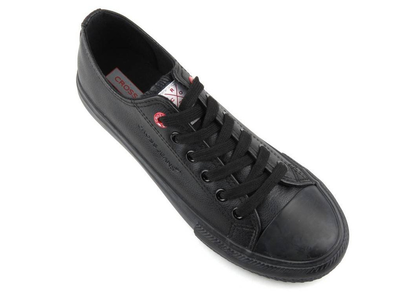 Dámské tenisky z ekokůže – Cross Jeans DD2R4029CFW20, černé