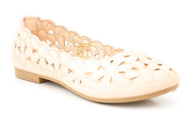 Prolamované dětské baleríny - Evento 22DZ02-4871, růžové