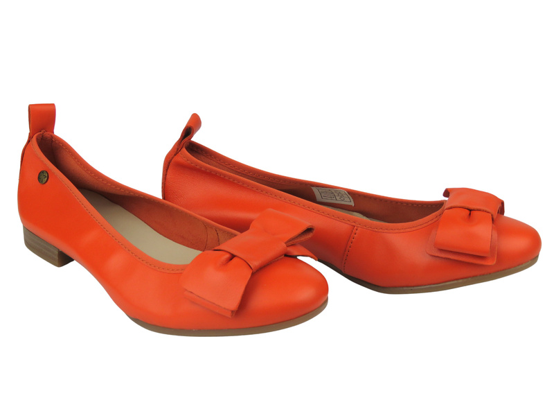 Stylové dámské baleríny Maciejka P6802-18 oranžové