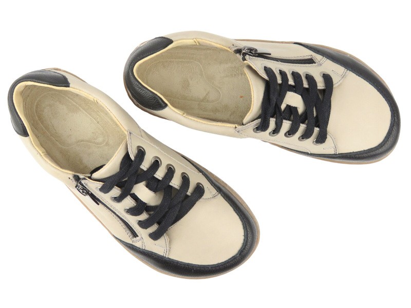 Barefoot minimalistické dámské kožené polobotky Helios Komfort 470, černé