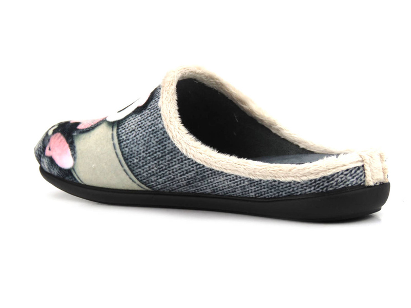 Měkké dámské pantofle s pandou - INBLU 155D209, šedé