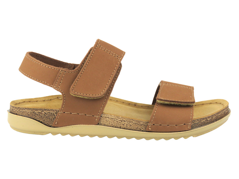 Pohodlné dámské sandály z přírodní kůže Inblu AA-1KU camel