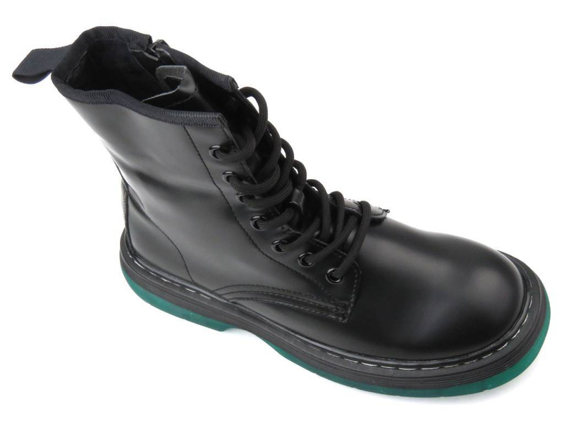 Zateplené kozačky, dámské kozačky - EVENTO 22BT35-5079, černá a zelená