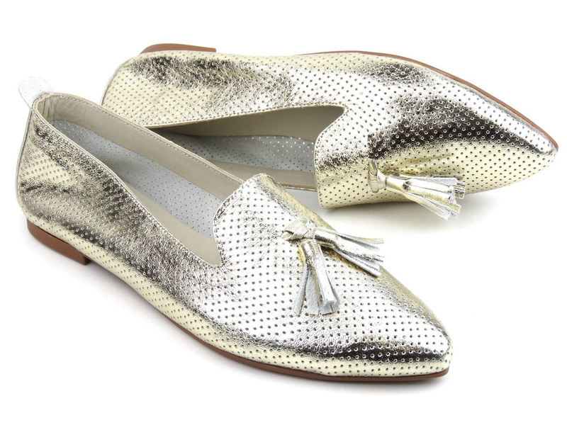 Mokasíny, balerínky se střapcem - VENEZIA 22211, zlatá