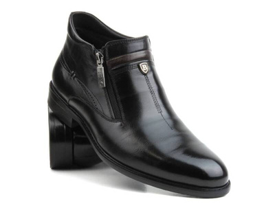 Elegantní pánské kotníkové boty na zip - JOHN DOUBARE YGFR-Z106-306-1, černé