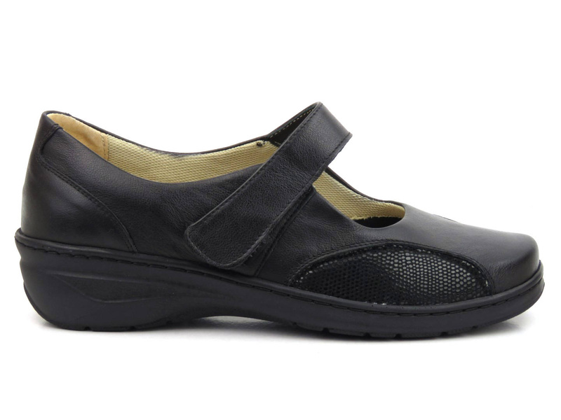 Dámské boty na nohy s vroubky - AXEL 1819, černé