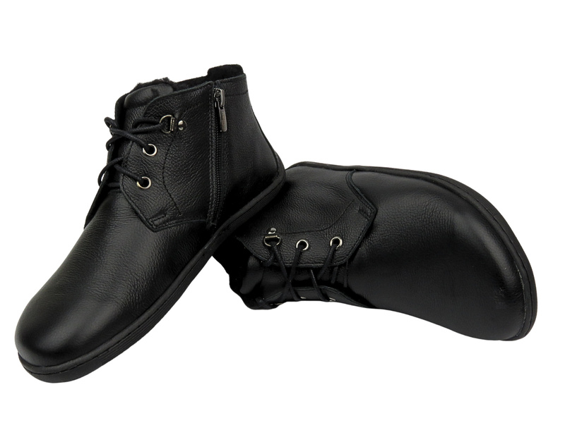 Barefoot minimalistické dámské kotníkové boty černé Helios Komfort 501P