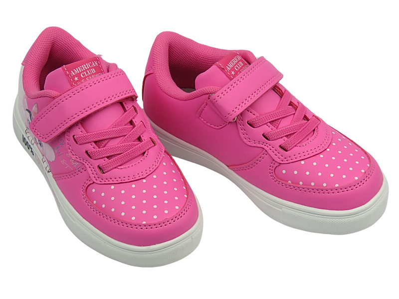 Dětské sportovní boty fuchsiové – American Club ES 156/24