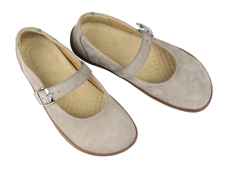 Pohodlné dámské polobotky z přírodní kůže Helios Komfort 471, grafitové