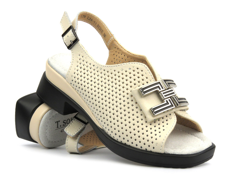 Dámské gladiátorské sandály - Sokolski KEN L24-622, béžové