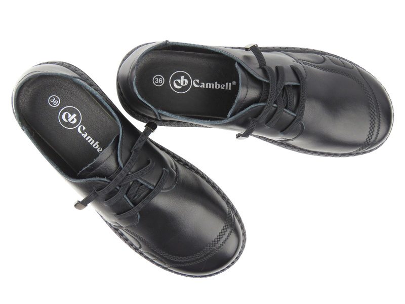 Pohodlné anatomické dámské polobotky Cambell 26-15326, černé