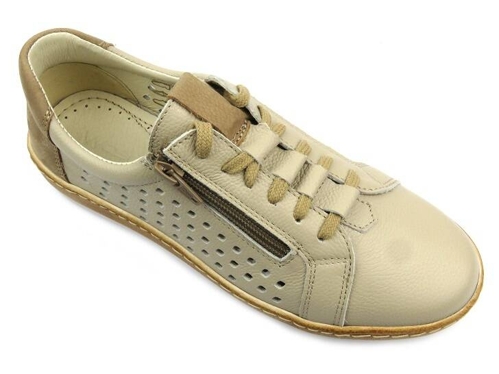 Dámské kožené boty - Wasak 0688, ecru