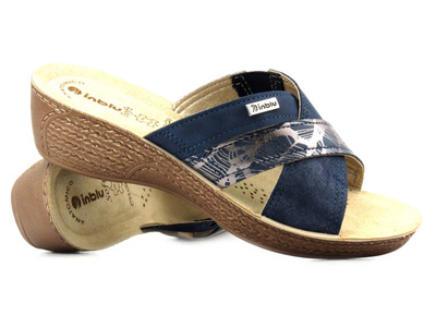 Lehké, pohodlné dámské žabky - INBLU GL-55, tmavě modrá