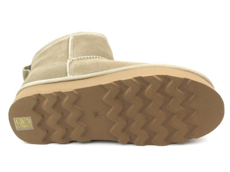 Dámské sněhule na platformě - Potocki 23-37060, béžové