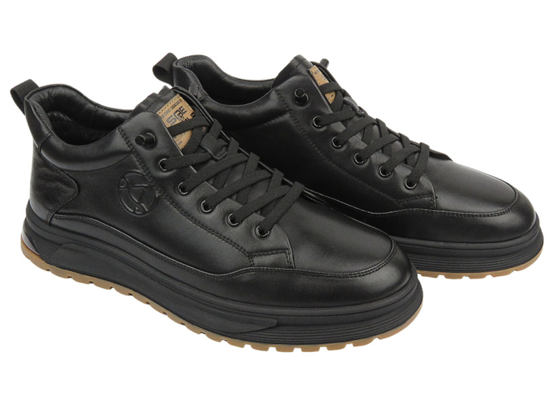 Teplá, zimní pánská sportovní obuv - JOHN DOUBARE H1706-W52-A59R, černá