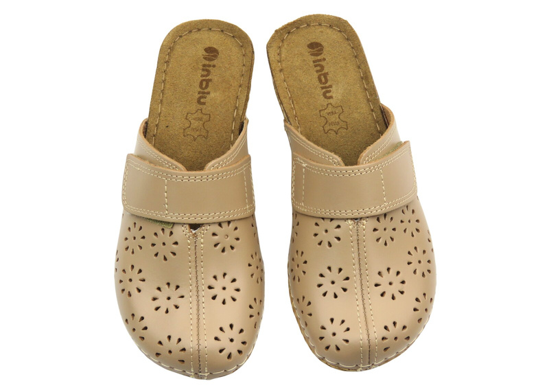 Dámské nazouváky s nastavitelným svrškem INBLU TR-2U, béžové  