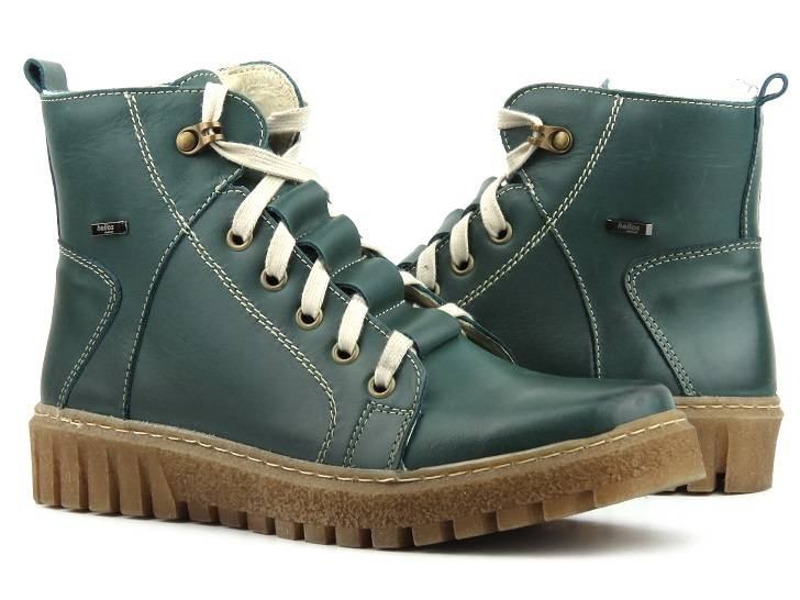 Dámské kožené boty zateplené vlnou - HELIOS Komfort 577W, cappuccino